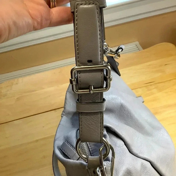 COACH Pebble Grey Madison Isabelle Leather Bag - Picture 10 of 16